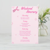 Invitation Pink Cowgirl Bachelorette Party Week-end (Debout devant)