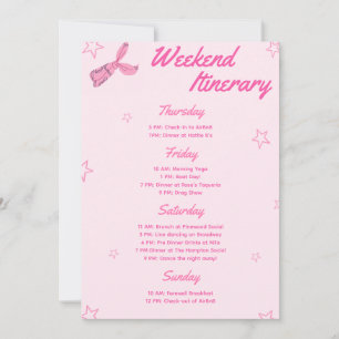 Invitation Pink Cowgirl Bachelorette Party Week-end