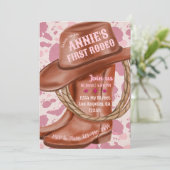 Invitation Pink Cowgirl Theme, Cowboy Boot Birthday Invitatio (Debout devant)