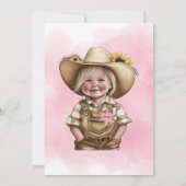 Invitation Pink Cowgirl Western Baby Shower  (Dos)