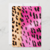 Invitation Pink Cream Leopard Gold Parties scintillant Party (Dos)