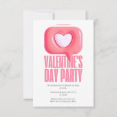 Invitation Pink Creative Modern Valentine's Day Party (Devant)
