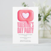 Invitation Pink Creative Modern Valentine's Day Party (Debout devant)