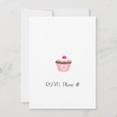 Invitation Pink Cupcakes d'anniversaire (Dos)