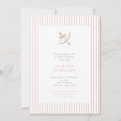 Invitation Pink Cupid Arrow & Stripes Valentine Bridal Shower (Devant)