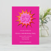 Invitation Pink Custom 67 Meme  (Debout devant)