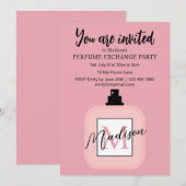Invitation Pink Custom Perfume Exchange Party (Devant / Derrière)