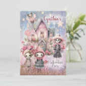 Invitation Pink Cute Halloween Party (Debout devant)