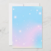 Invitation Pink Cute Unicorn dinosaures arc-en-ciel fête d'an (Dos)