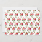 Invitation Pink Dahlias Mason Jar fête d'anniversaire (Dos)