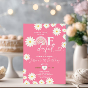 Invitation Pink Daisy Flowers n'est-elle pas merveilleux anni