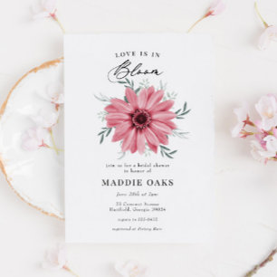 Invitation Pink Daisy "Love is in Bloom" Bridal Shower