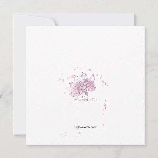 Invitation Pink Dandelion (Dos)