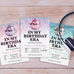 Invitation Pink Dans Ma Musique D'Ere Anniversaire<br><div class="desc">À Mon Époque D'Anniversaire,  Quel Que Soit L'Âge De Fête D'Anniversaire Invitation. This In My Birthday Era Any Age Birthday Party Invitation est le moyen idéal pour les amis invitations et la famille à votre fête d'anniversaire.</div>