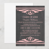 Invitation Pink Deco Chalkboard (Devant / Derrière)