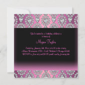 Invitation Pink Diamond & Bow Quinceañera (Dos)