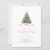 Invitation Pink Dinner Christmas Party (Devant)