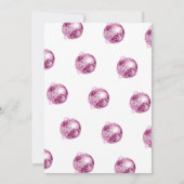 Invitation Pink Disco Ball Retro Disco Baby shower (Dos)