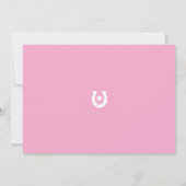 Invitation Pink Disco First Rodeo Cowgirl 1er anniversaire Ph (Dos)