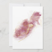Invitation Pink Dusty Rose Gold Alcohol 40e fête d'anniversai (Dos)