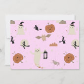 Invitation Pink Éffrayant Un Halloween Fantôme 1er Anniversai (Dos)