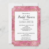 Invitation Pink Elegant Gold Damask (Devant)