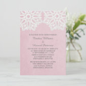 Invitation Pink Elegant Lace Wedding (Debout devant)