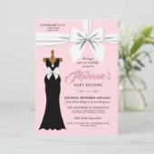 Invitation Pink Elegant Mode Ethnic Tiffany Baby shower (Debout devant)