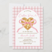 Invitation Pink En vichy Cutie Pie est en route (Devant)
