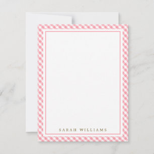 Invitation Pink En vichy Flat Merci Notes