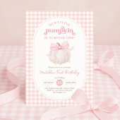 Invitation Pink En vichy Petite Citrouille Fête d'anniversair