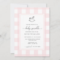 Pink En vichy Rocking Horse Baby Sprinkings