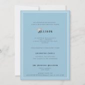 Invitation Pink et Blue Castle Princess Crown (Dos)