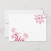Invitation Pink et Mint Gerber Daisy Wedding invite (Dos)