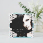 Invitation Pink et Turquoise Blue Girls Diplôme de Photo (Debout devant)