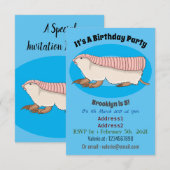 Invitation Pink fairy armadillo (Devant / Derrière)