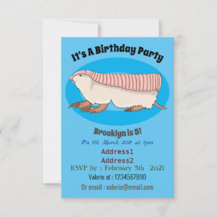 Invitation Pink fairy armadillo