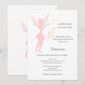 Invitation Pink Fairy Baby Girl Baby Shower (Devant / Derrière)