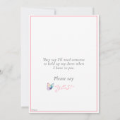 Invitation Pink Fairy Swing Serez-Vous Ma Femme D'Accueil (Dos)