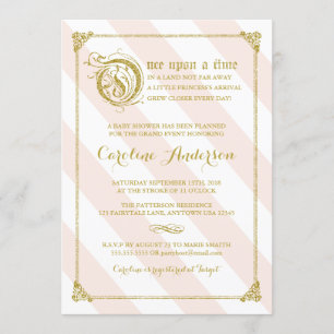 Invitation Pink Fairytale Princess Parties scintillant Invita