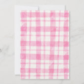 Invitation Pink Farm animaux fille premier anniversaire (Dos)