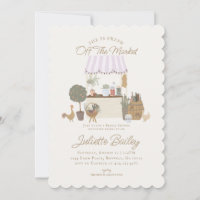 Pink Farmers Market Agriturismo Bridal Shower Invi