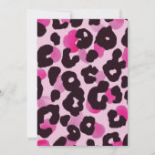 Invitation Pink Faux Gold Safari Deux Wild Birthday Invitatio (Dos)