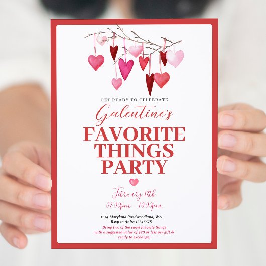 Invitation Pink Favori Thing Valentine's Party