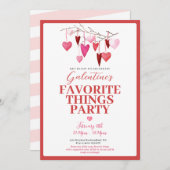 Invitation Pink Favori Thing Valentine's Party (Devant / Derrière)