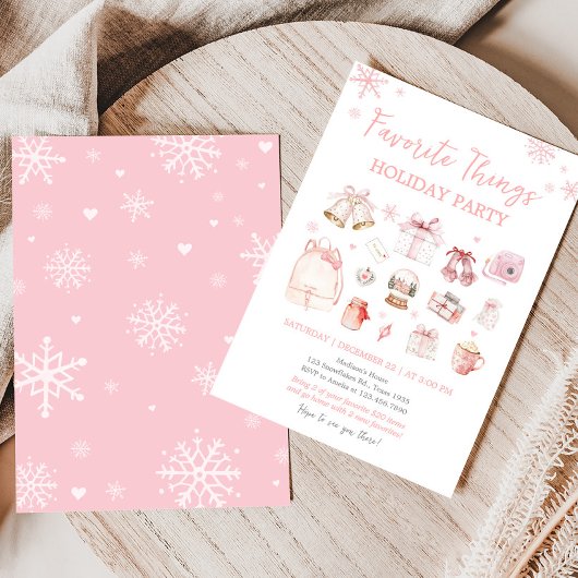 Invitation Pink Favori Things Fête de Noël