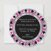 Invitation Pink fête du 00e anniversaire - do-it-yourself Vil (Dos)