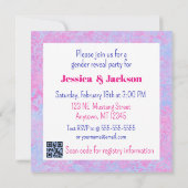 Invitation Pink Filly & Colt Bleu Style occidental Révélation (Dos)