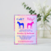 Invitation Pink Filly & Colt Bleu Style occidental Révélation (Debout devant)