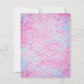 Invitation Pink Filly & Colt Bleu Style occidental Révélation (Dos)